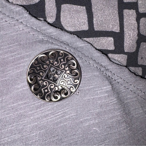 Neon Buddha Black and Gray Asymmetrical Cowl Neck Dress NWT - Picture 3 of 8